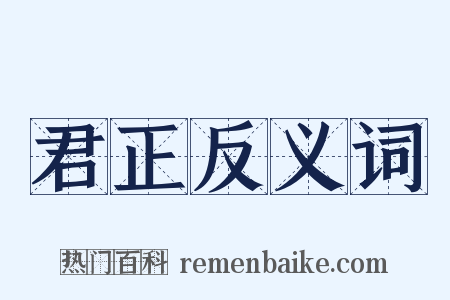 君正反义词是什么意思的图片